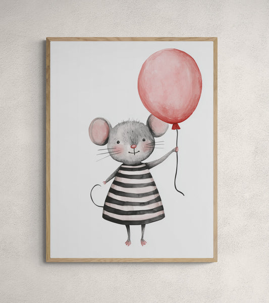 Impresión digital enmarcada: Colección infantil Ratoncito 2